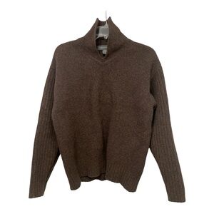 Banana Republic Brown Shawl Collar 100% Lambswool size M, Y2K, Pullover, Winter